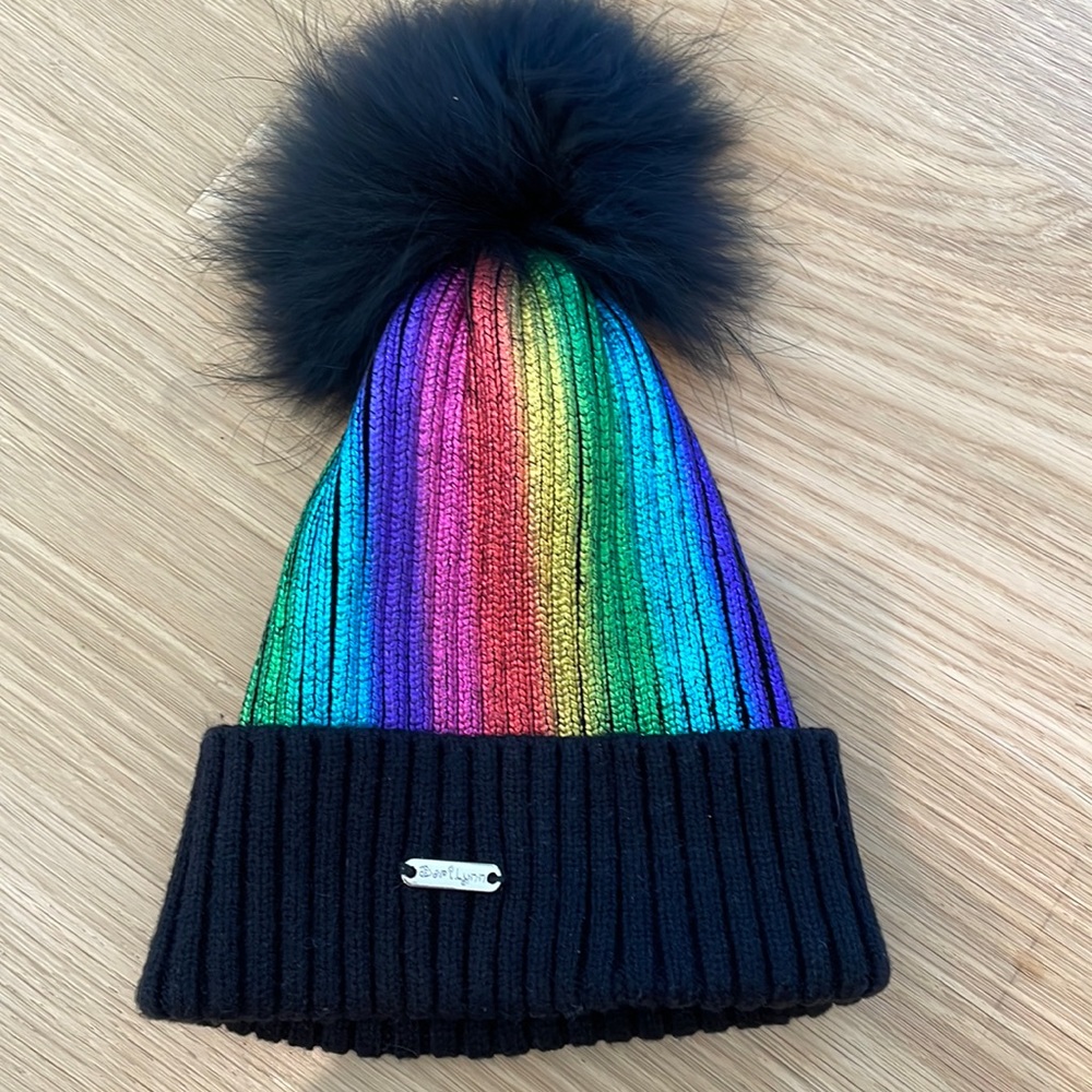 LIKE NEW Bari Lynn Pom Pom Hat